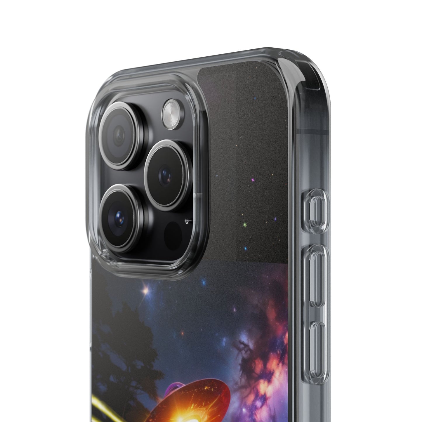 Cosmic Phone Case with 'Saucers' Design Phone Cover, Unique Gift for sci-fi Lovers, Trendy Tech Accessory, Chill Vibe