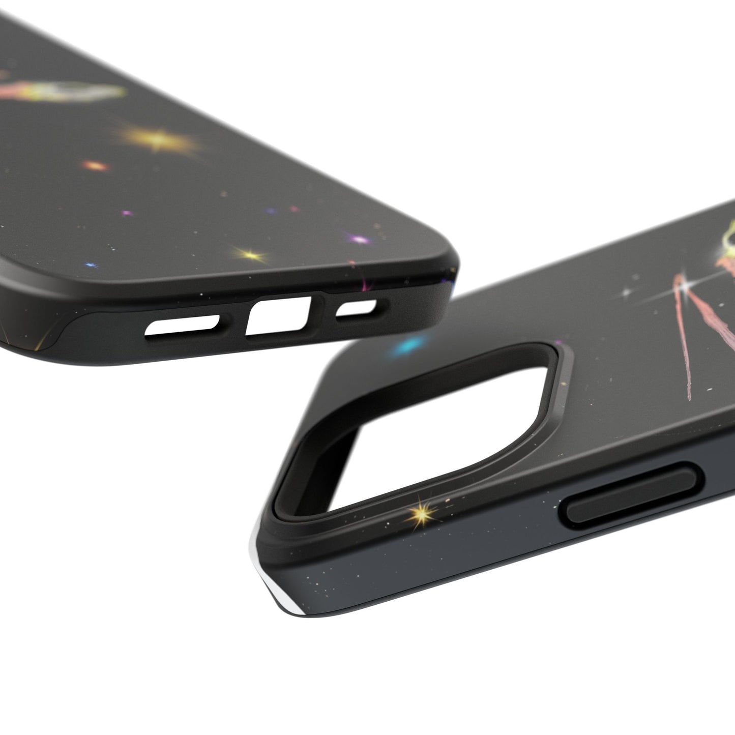 'Flying Saucer' Resistant Phone Case, Galaxy Space Design, Perfect Gift for Sci-Fi Lovers, Unique Phone Protector, Starry Night