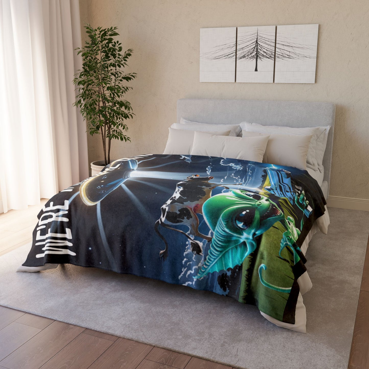 "WE'RE TAKIN THE COW!" Blanket: May the Cheshire Moon Protect Your Livestock by Cheshire Moon T-Shirts and Designs