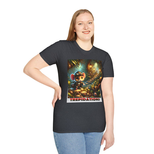 Adorable Cute Chibli Style T-shirt 'TREPIDATIONS'  Fun Cozy Sweater  by Cheshire Moon T-Shirts and Designs