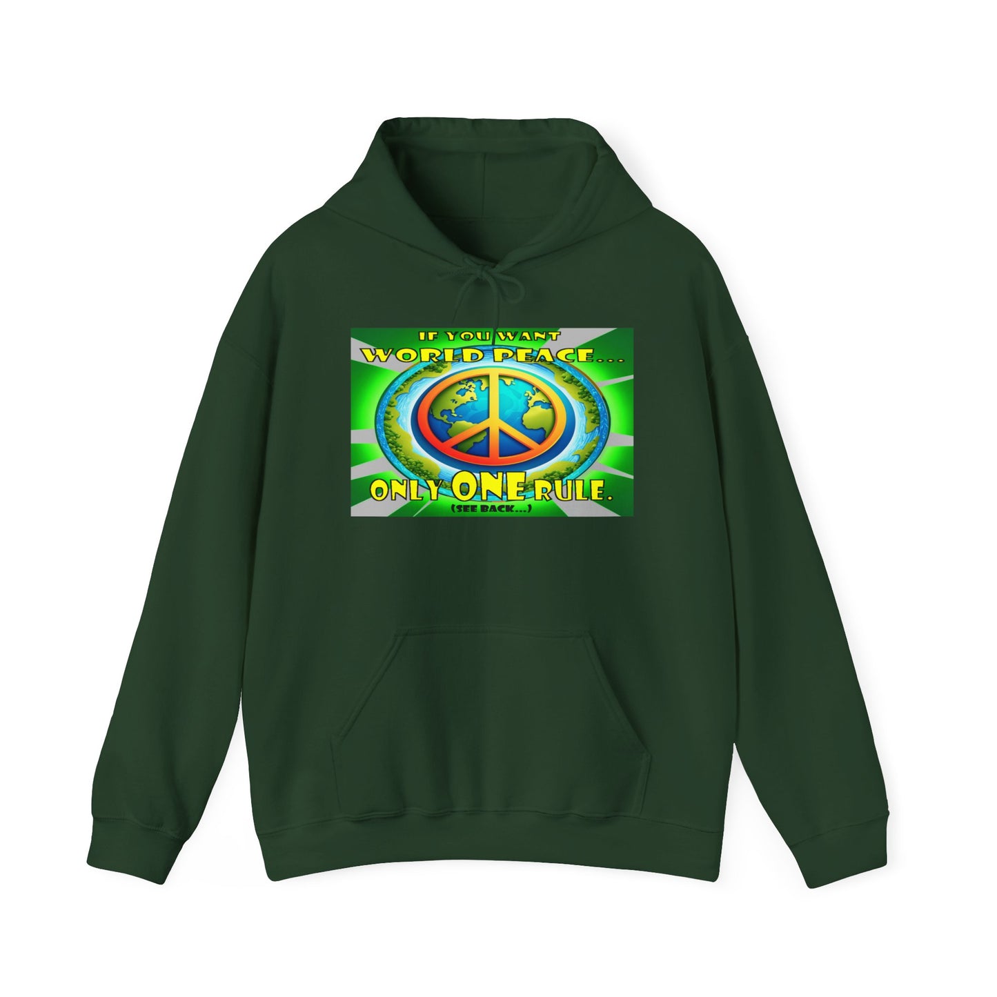 "The Answer to World Peace" Hoodie - The Perfect Gift for Peace Lovers -The Rule for World Peace by Cheshire Moon T-Shirts and Designs
