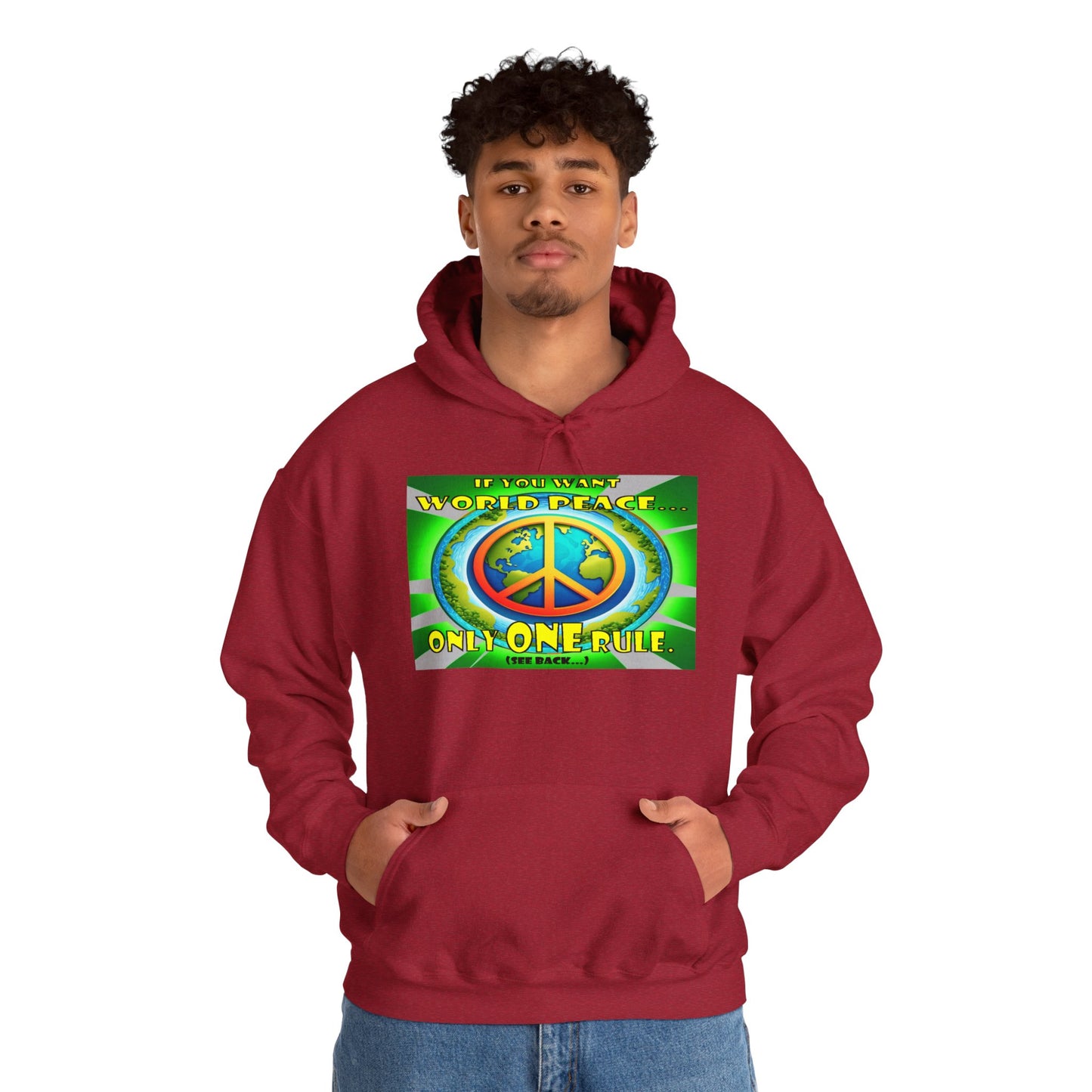 "The Answer to World Peace" Hoodie - The Perfect Gift for Peace Lovers -The Rule for World Peace by Cheshire Moon T-Shirts and Designs