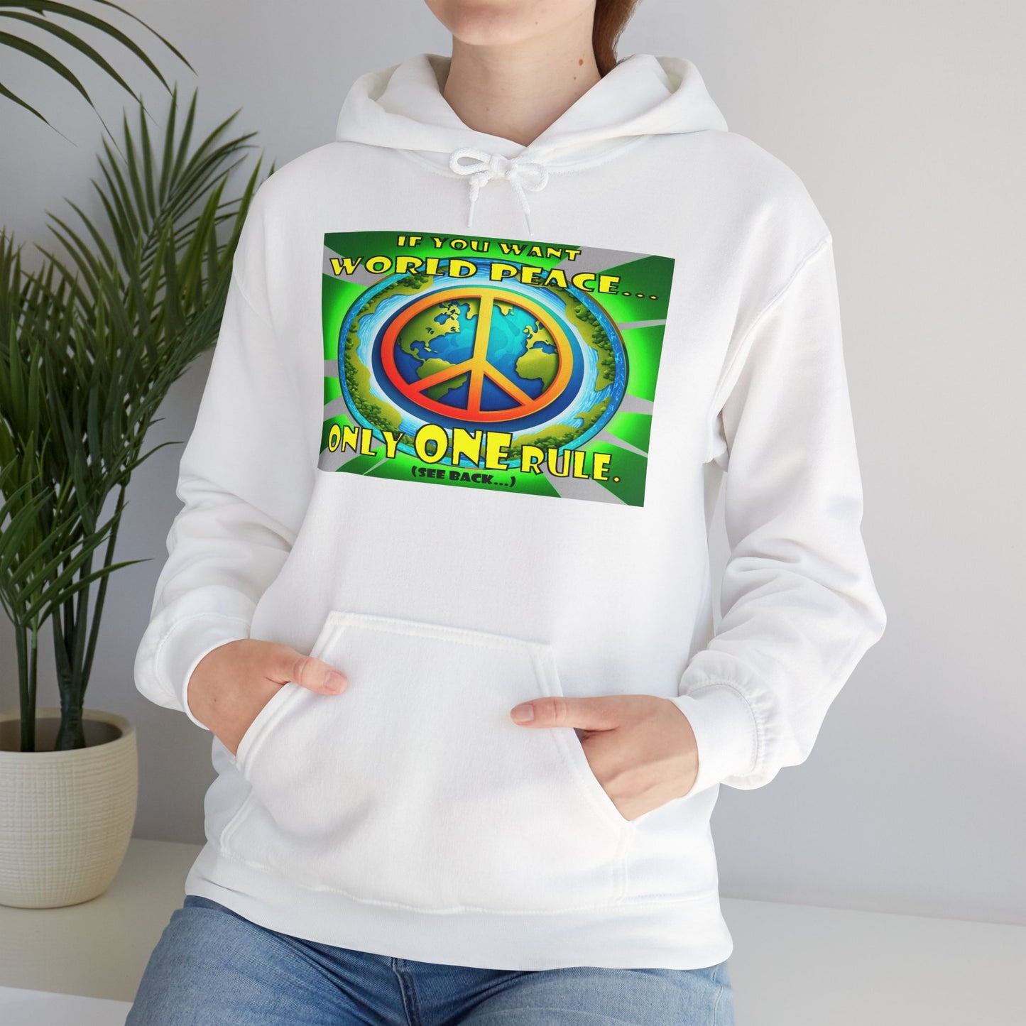 "The Answer to World Peace" Hoodie - The Perfect Gift for Peace Lovers -The Rule for World Peace by Cheshire Moon T-Shirts and Designs