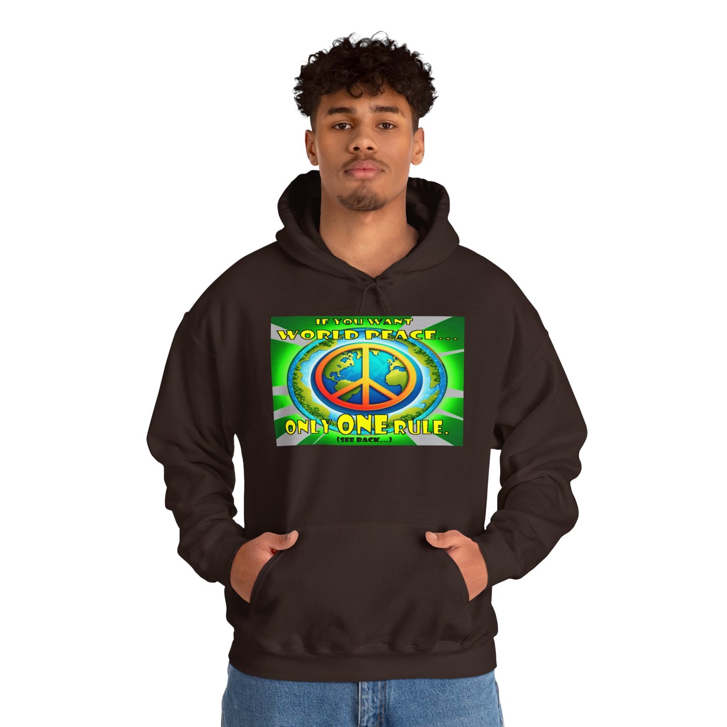 "The Answer to World Peace" Hoodie - The Perfect Gift for Peace Lovers -The Rule for World Peace by Cheshire Moon T-Shirts and Designs