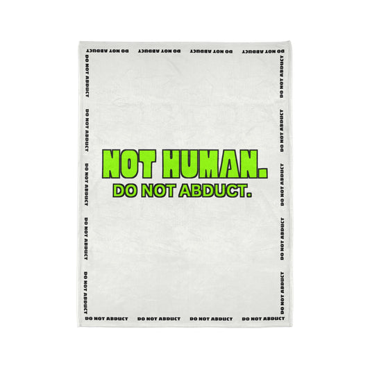 "NOT HUMAN DO NOT ABDUCT" Emergency Blanket: The Funny Way to Confuse Alien Minds and Avoid Abduction! by Cheshire Moon T-Shirts and Designs