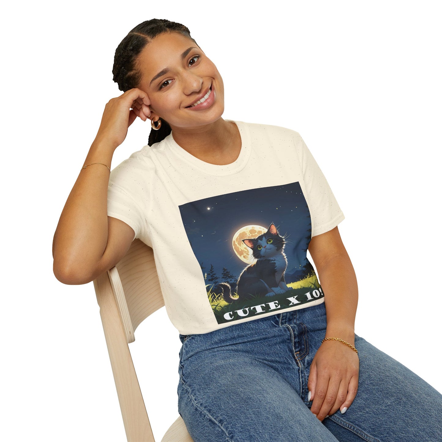 "Cute X 10!!" T-Shirt - For Cat Lovers Who Are Utterly Obsessed! by Cheshire Moon T-Shirts and Designs