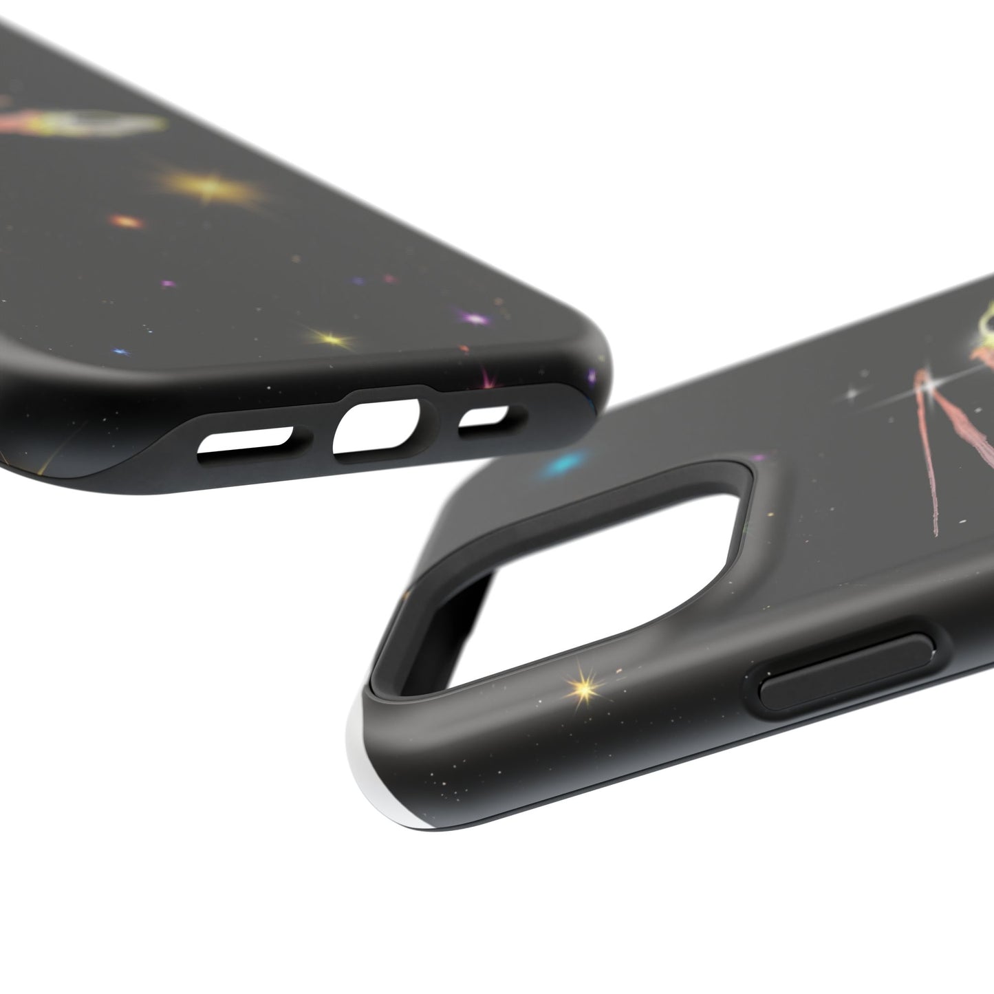 'Flying Saucer' Resistant Phone Case, Galaxy Space Design, Perfect Gift for Sci-Fi Lovers, Unique Phone Protector, Starry Night