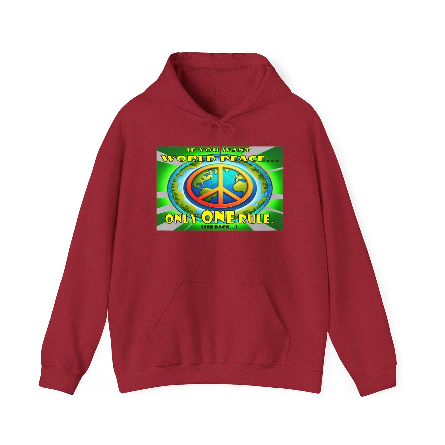 "The Answer to World Peace" Hoodie - The Perfect Gift for Peace Lovers -The Rule for World Peace by Cheshire Moon T-Shirts and Designs