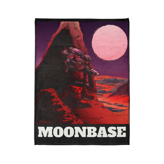 Cosmic Comfort: The "MOONBASE" Sci-Fi Blanket by Cheshire Moon T-Shirts and Designs
