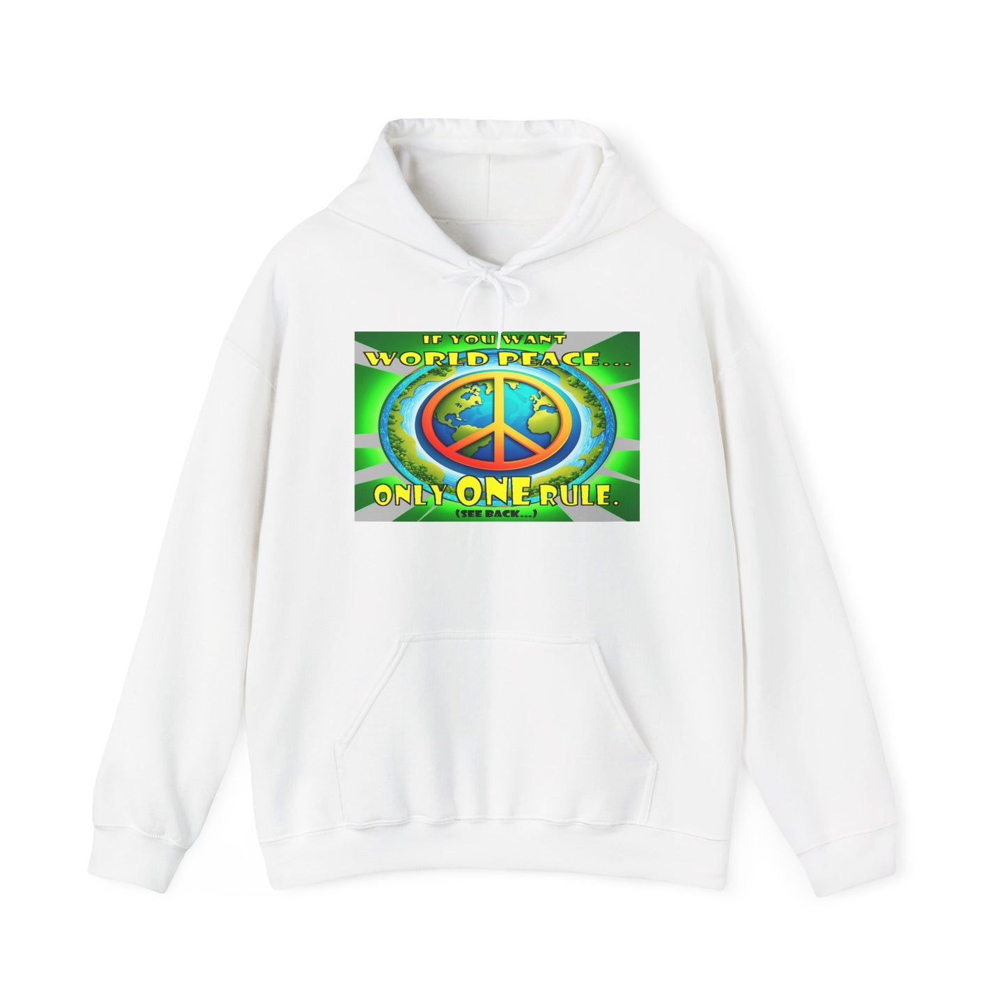"The Answer to World Peace" Hoodie - The Perfect Gift for Peace Lovers -The Rule for World Peace by Cheshire Moon T-Shirts and Designs