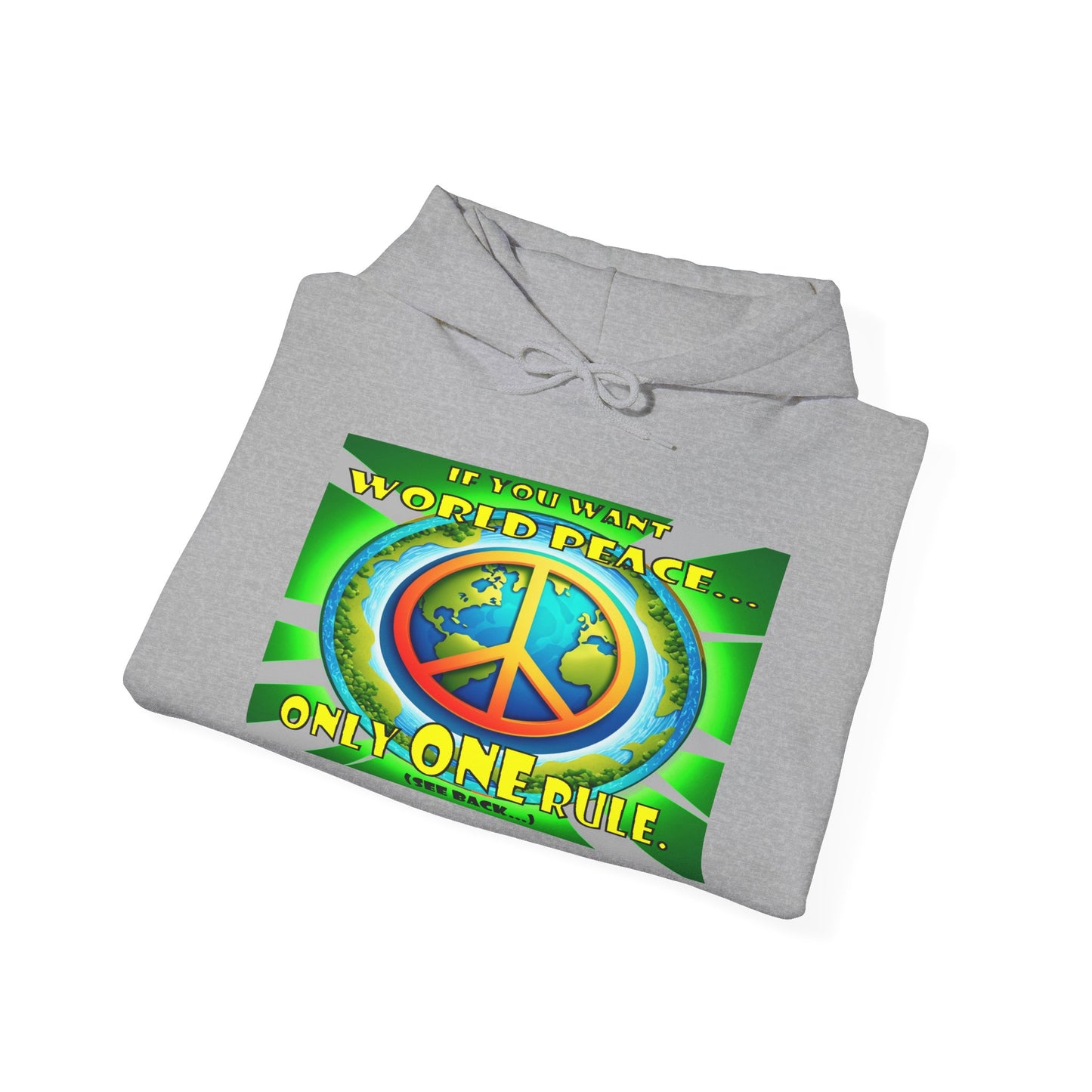 "The Answer to World Peace" Hoodie - The Perfect Gift for Peace Lovers -The Rule for World Peace by Cheshire Moon T-Shirts and Designs