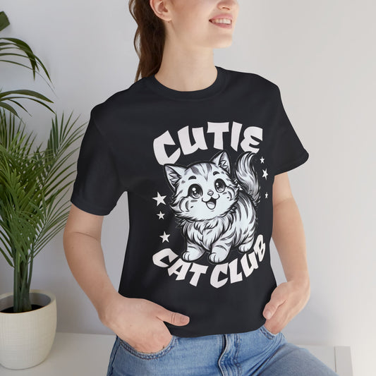 Cutie Cat Club T-Shirt: Powered by Cat Hair & Unconditional Love