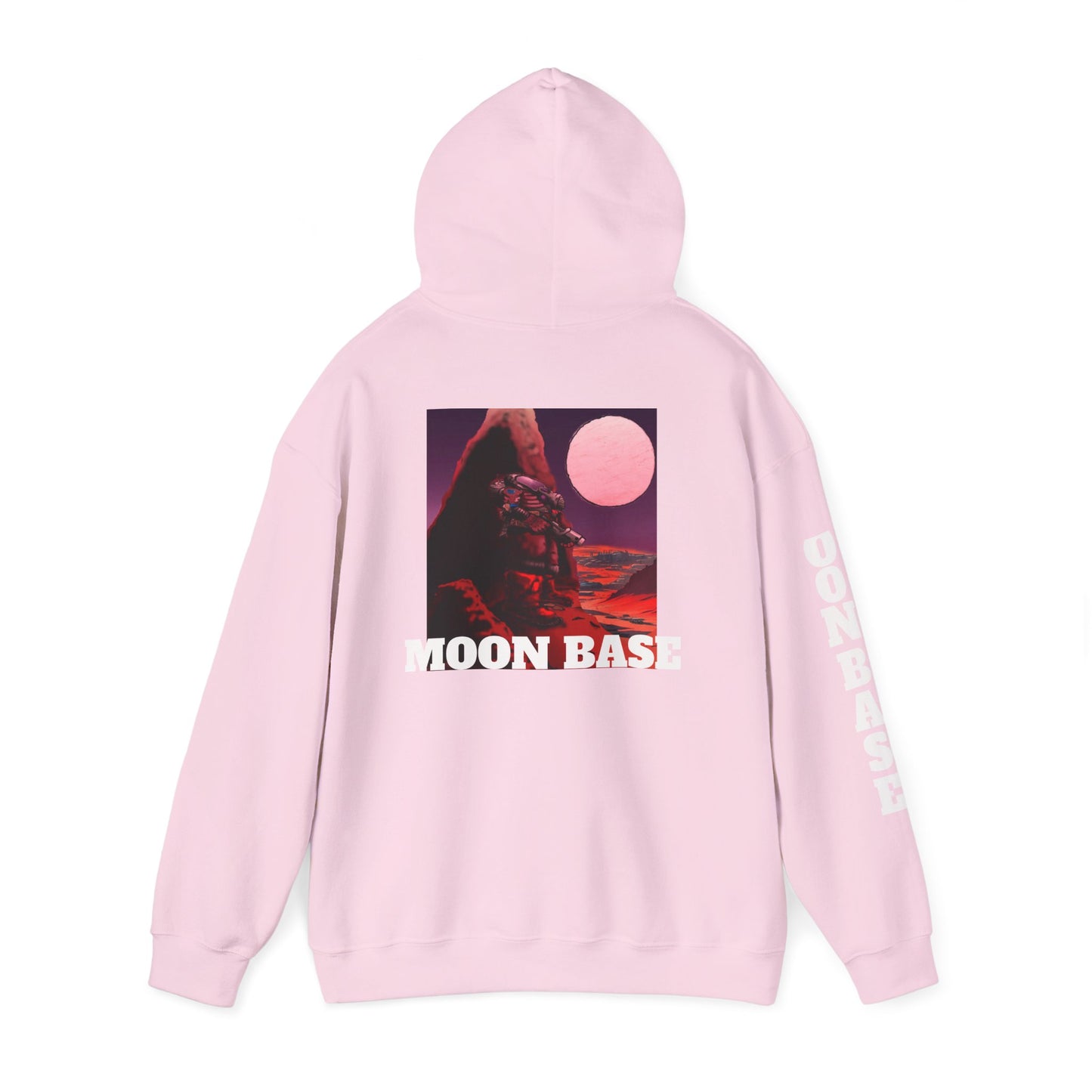 Science Fiction Hoodie - MOON BASE Space Colonist Heavy Blend™ hoodie by Cheshire Moon T-Shirts and Designs