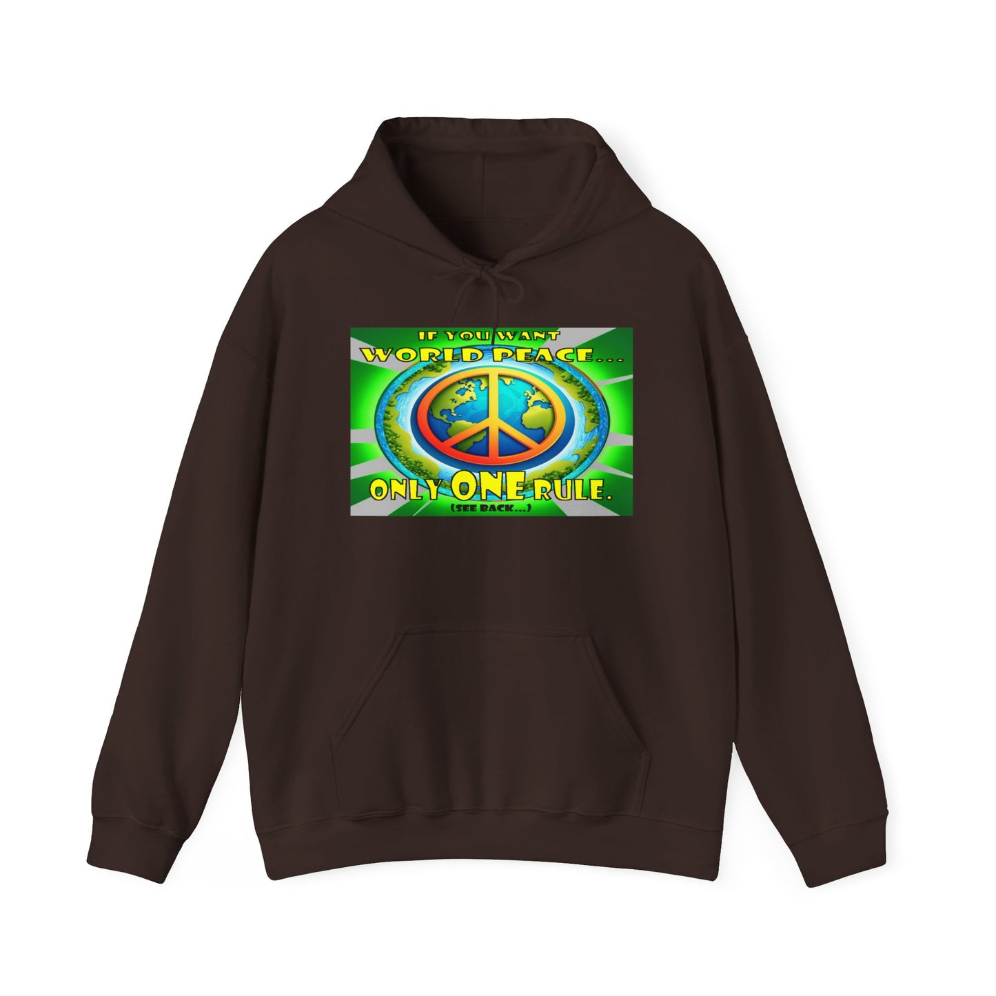 "The Answer to World Peace" Hoodie - The Perfect Gift for Peace Lovers -The Rule for World Peace by Cheshire Moon T-Shirts and Designs