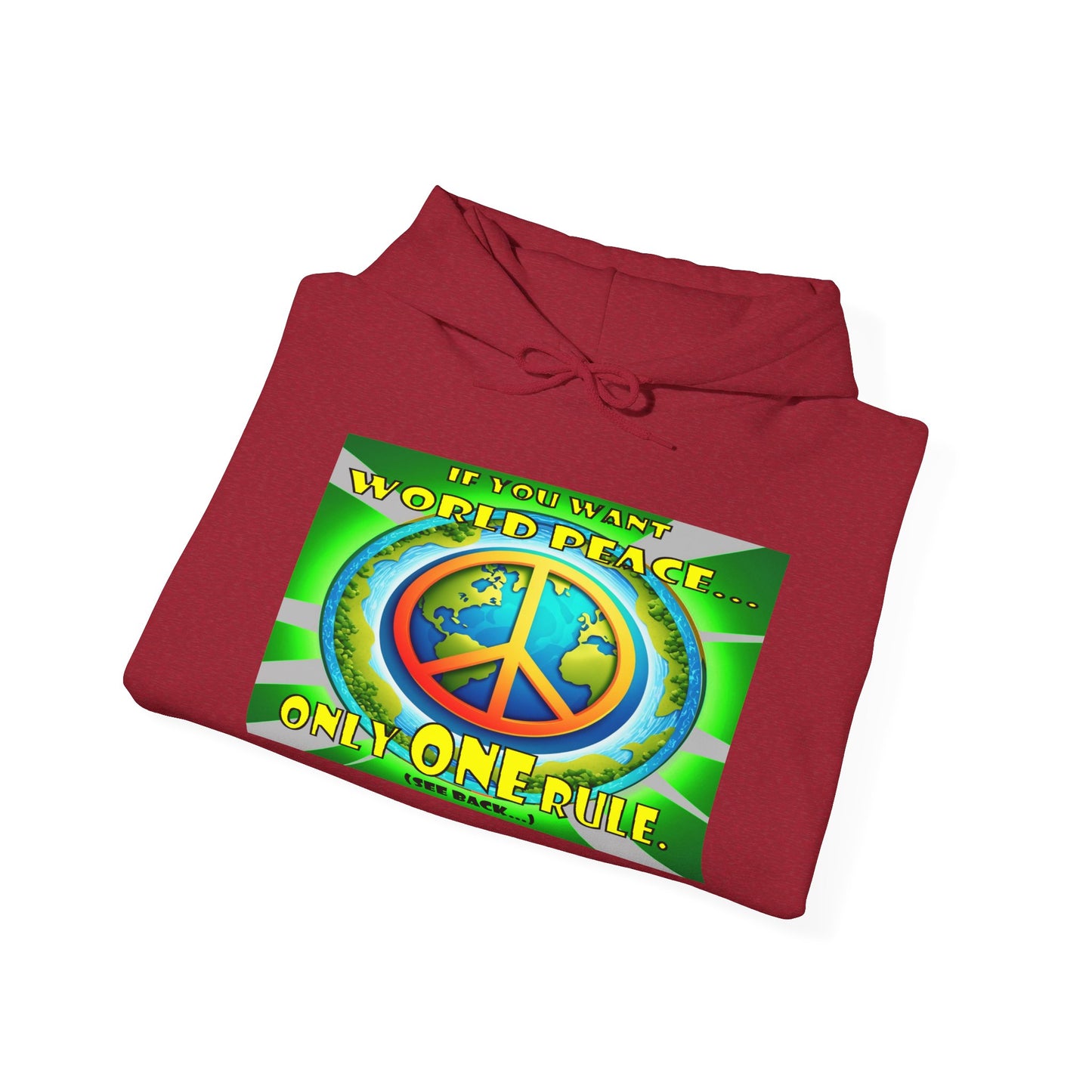 "The Answer to World Peace" Hoodie - The Perfect Gift for Peace Lovers -The Rule for World Peace by Cheshire Moon T-Shirts and Designs