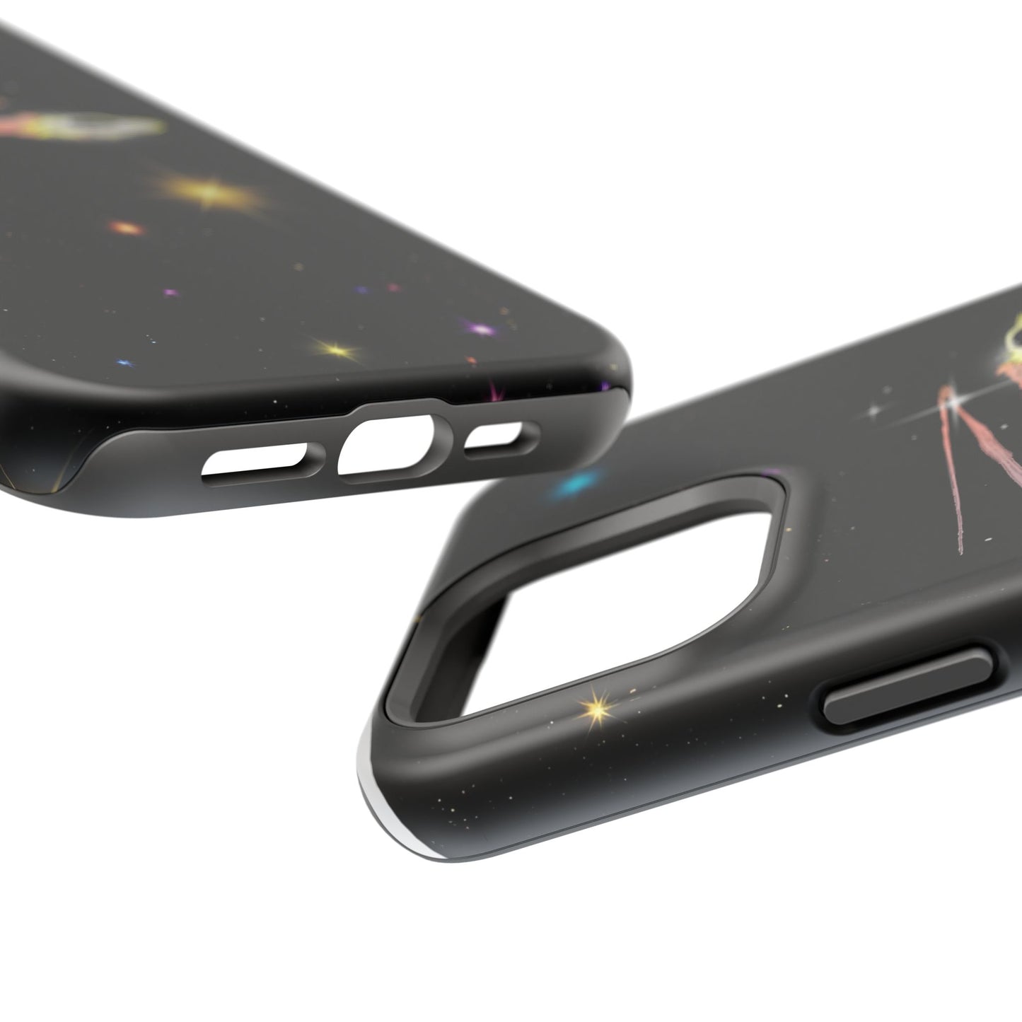 'Flying Saucer' Resistant Phone Case, Galaxy Space Design, Perfect Gift for Sci-Fi Lovers, Unique Phone Protector, Starry Night
